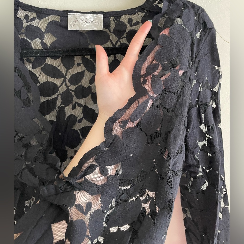 Black Lace Beach Cover-Up